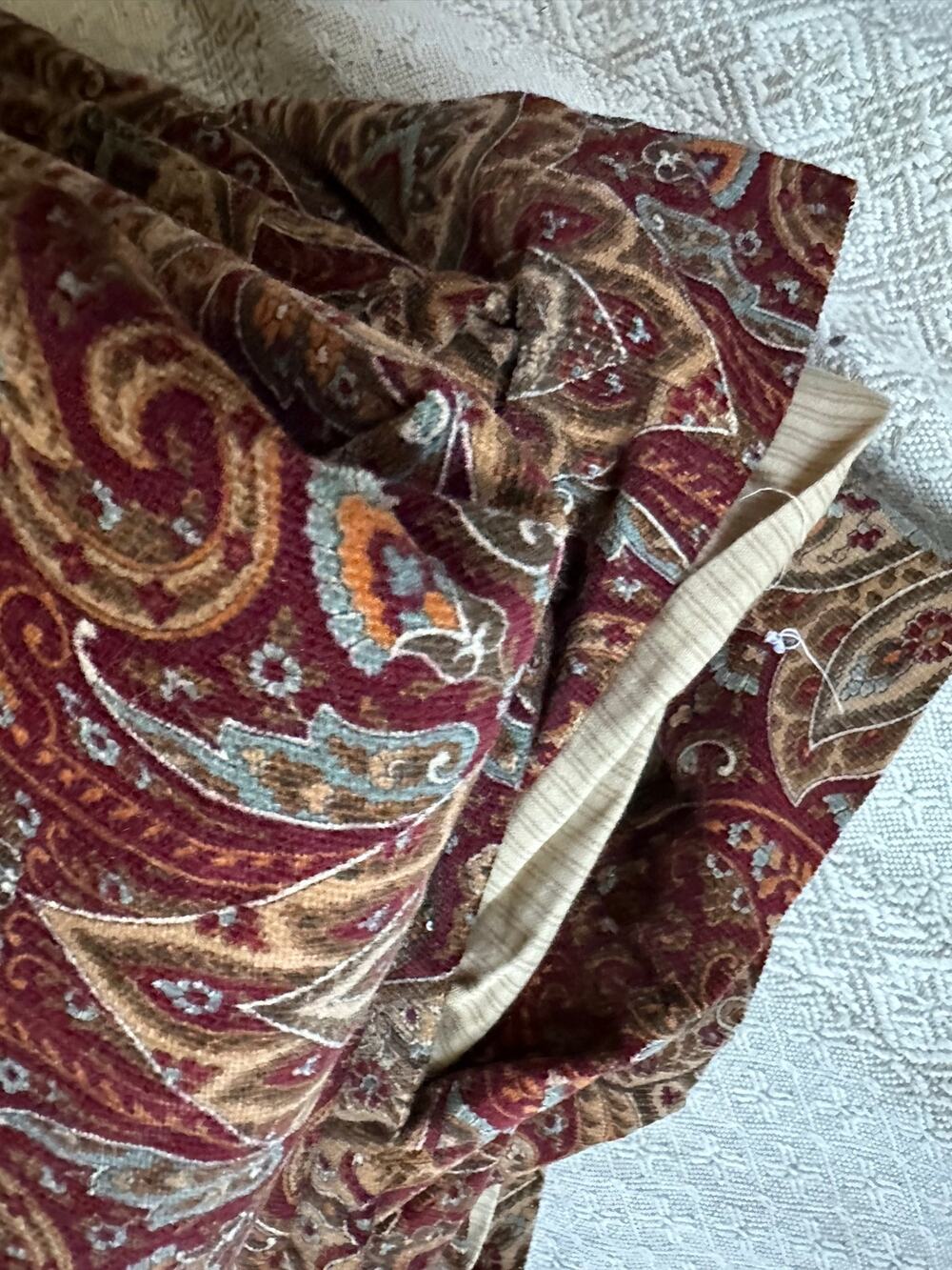 Vintage Tommy Hilfiger "Heirloom Paisley" duvet cover full queen brown paisley